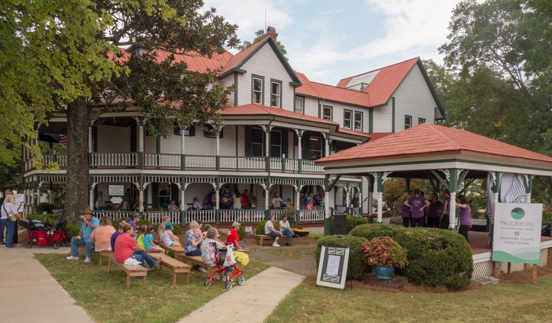 Attendees gather to watch local dance troupes perform